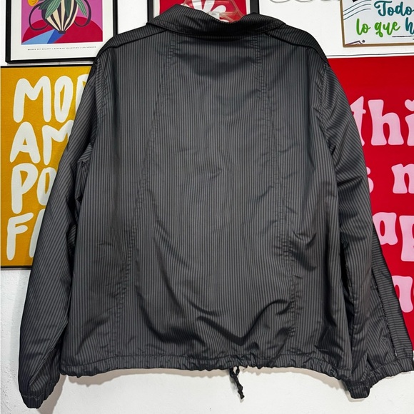 Christopher & Banks Women’s Black Striped Jacket XL Button-Up Polyester Coat - Picture 2 of 4